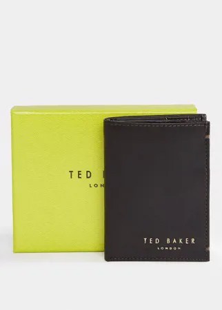 Кожаный складывающийся бумажник Ted Baker Zacks-Коричневый
