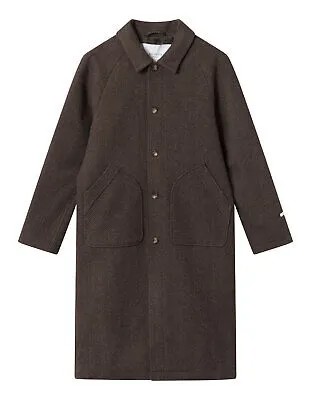 Шерстяное пальто Les Deux Michael Herringbone Мужское кофейно-коричневый/ореховый