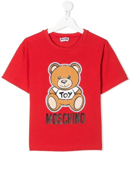 Moschino Kids футболка с круглым вырезом и принтом