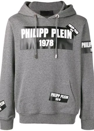 Philipp Plein толстовка с капюшоном и нашивкой-логотипом