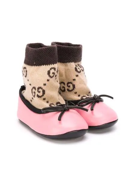 Gucci Kids балетки с логотипом