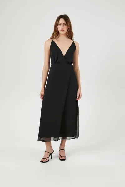 Платье макси на бретельках Surplice Forever 21, черный