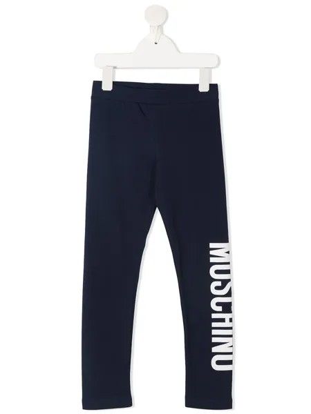 Moschino Kids легинсы с логотипом