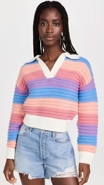 Блуза English Factory Rainbow Striped, разноцветный
