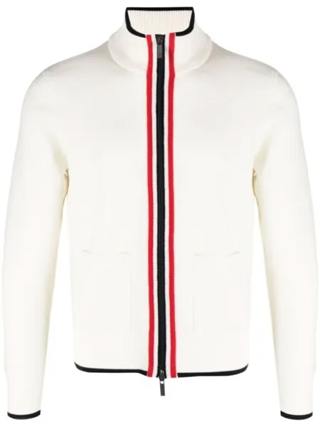 Thom Browne кардиган из вирджинской шерсти с полосками RWB, белый