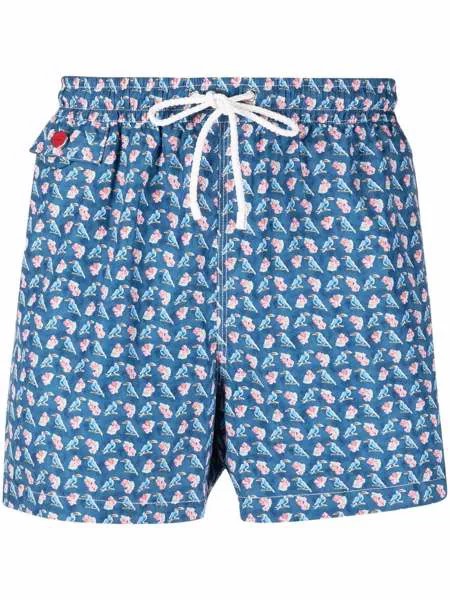 Kiton плавки-шорты с принтом