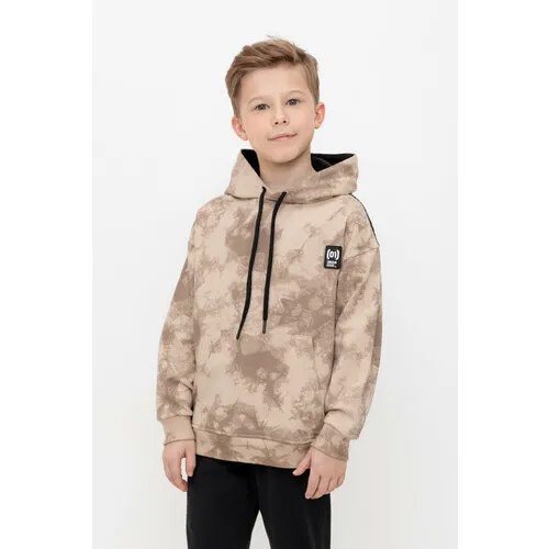 Худи crockid КР 302601/темно-бежевый,тай-дай к510, размер 80/152, бежевый