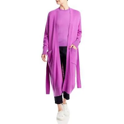 BOSS Hugo Boss Женская фиолетовая шерстяная длинная куртка-свитер XS BHFO 1219