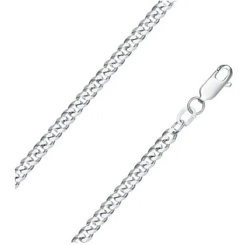 Цепь Krastsvetmet Цепь из серебра НЦ22-002-3 диаметром проволоки 0,5, серебро, 925 проба, родирование, длина 65 см, средний вес 4.84 г, серебряный