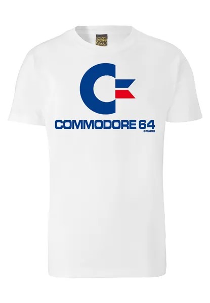 Футболка с принтом COMMODORE LOGOSHIRT, цвет weiß