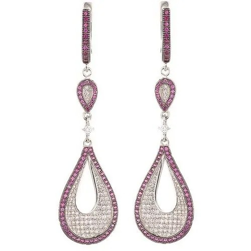 Серьги ELEMENT47, серебро, 925 проба, фианит