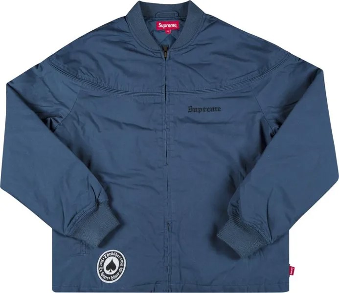 Куртка Supreme x Thrasher Poplin Crew Jacket 'Navy', синий