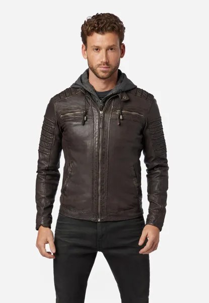 Кожаная куртка Ricano Herren 12815 Hood, коричневый