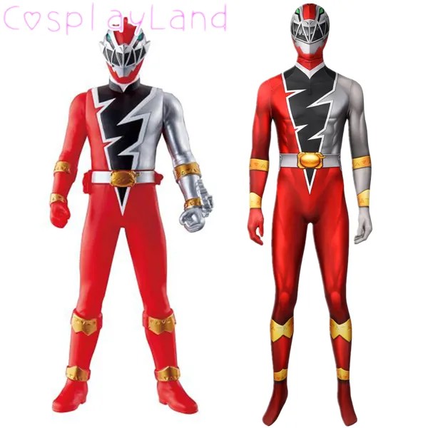 KISHIRYU SENTAI Ryusoul Red Ranger Косплей Костюм Хэллоуин динозавр рейнджер мужской комбинезон красный солдат печать спандекс боди
