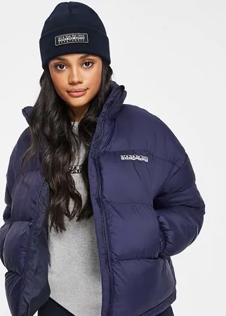 Темно-синий пуховик Napapijri Box эксклюзивно на ASOS