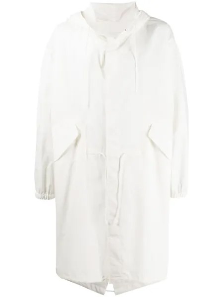 Jil Sander плащ с логотипом, белый