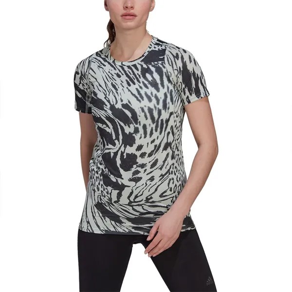Футболка с коротким рукавом adidas Fast Aop, зеленый