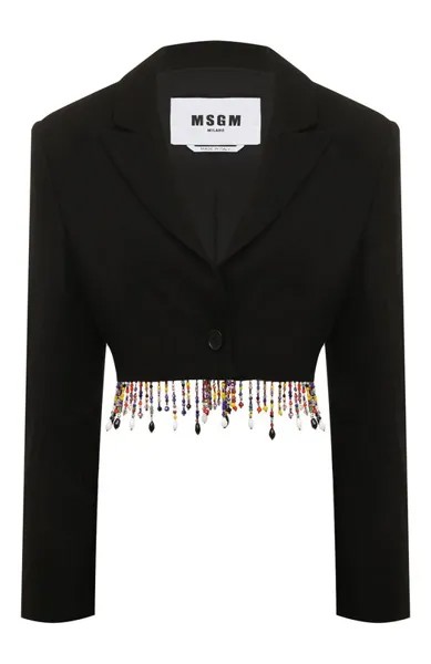 Жакет из вискозы и льна MSGM