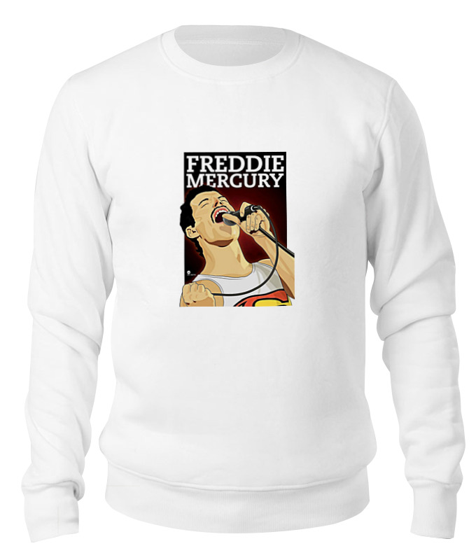 Свитшот унисекс Printio Freddie mercury - queen белый M
