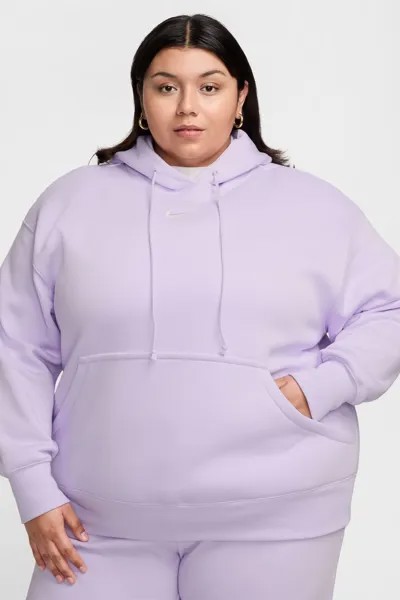 Флисовое худи Oversize Curve Phoenix из коллекции спортивной одежды Nike, фиолетовый