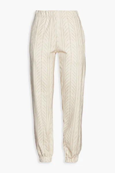 Спортивные брюки из французской хлопковой махры с принтом Mirimar RAG & BONE, слоновая кость