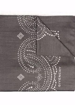 Givenchy шарф с принтом пейсли и бахромой