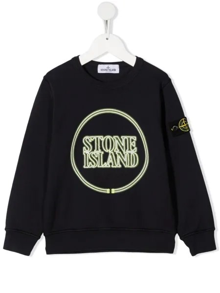 Stone Island Junior толстовка с круглым вырезом и логотипом