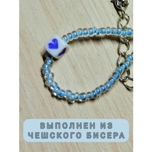 Чокер, пластик, голубой