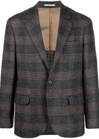 Brunello Cucinelli однобортный пиджак в клетку