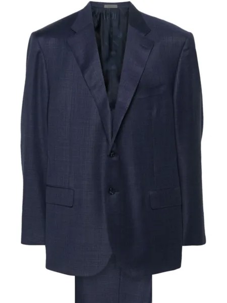 Corneliani костюм из вирджинской шерсти с однобортным пиджаком, синий