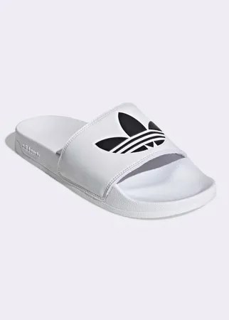 Белые шлепанцы adidas Originals adilette Lite-Белый