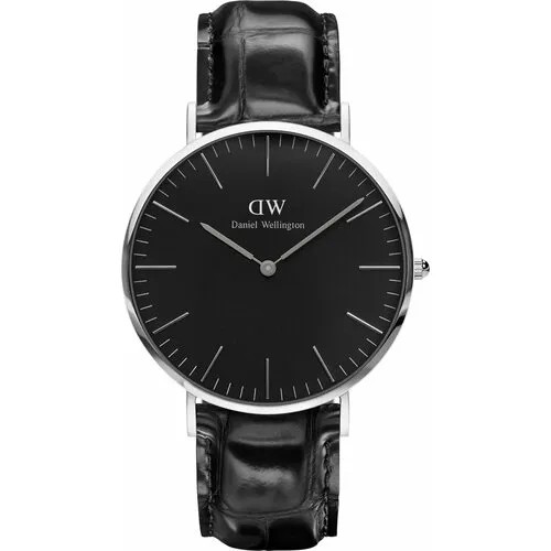 Наручные часы Daniel Wellington, серебряный, черный