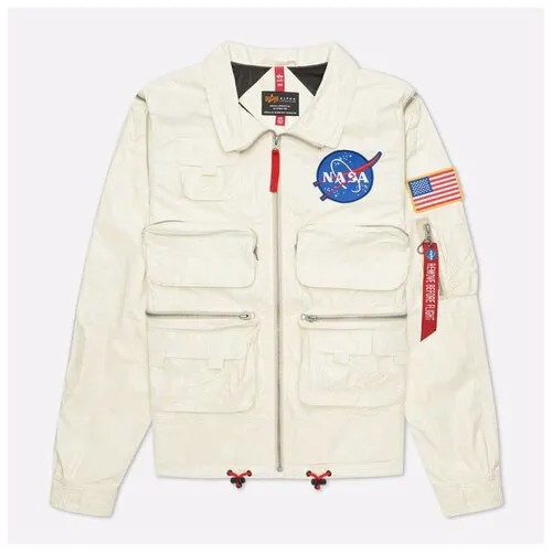 Мужская куртка бомбер Alpha Industries NASA Evo белый, Размер M