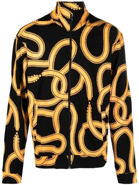 Marcelo Burlon County of Milan куртка на молнии с принтом, черный