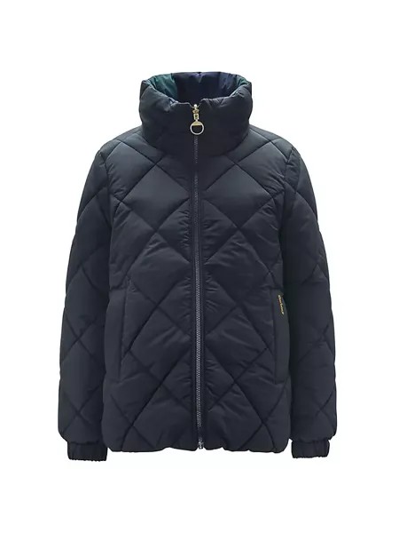 Двусторонняя стеганая куртка Hudswell Barbour, цвет black sage tartan