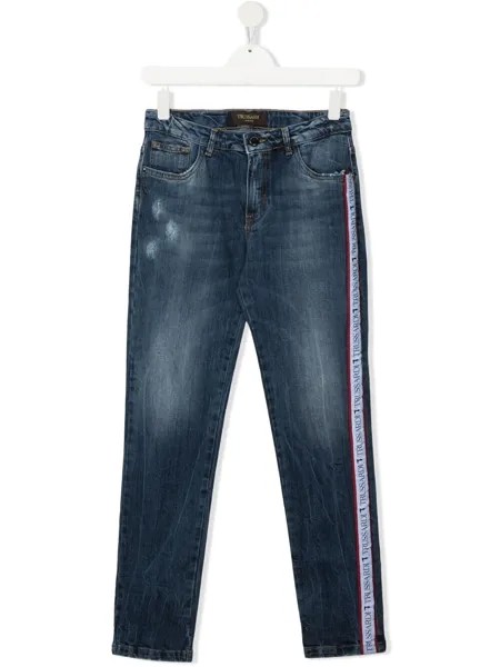 TRUSSARDI JUNIOR прямые джинсы с логотипом
