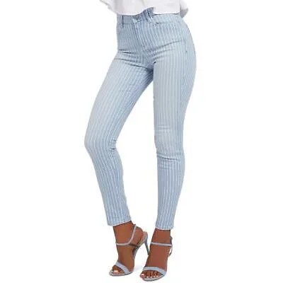Женские джинсы-скинни Guess в полоску из эластичного денима BHFO 8459
