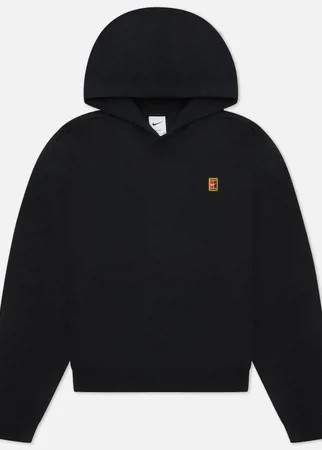 Женская толстовка Nike Court Dri-Fit Fleece Heritage Hoodie, цвет чёрный, размер L