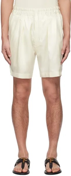 Бело-белые шорты на шнурке Tom Ford