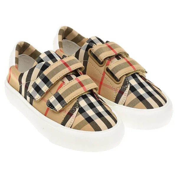 Кеды на белой подошве Burberry
