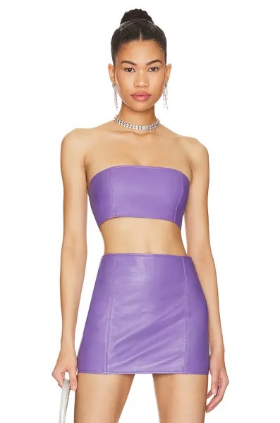 Топ Camila Coelho Leather Tube, фиолетовый