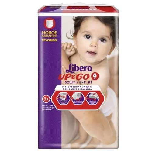 Libero трусики Up & Go 4 (7-11 кг) 52 шт.