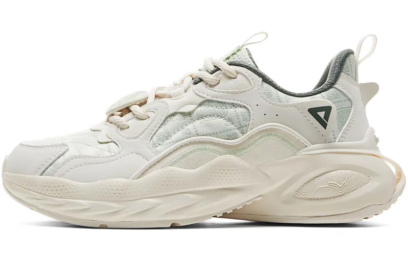 Кроссовки PEAK Guochuang Series Lifestyle Shoes Women's Low-top Off-White/Green, белый/зеленый