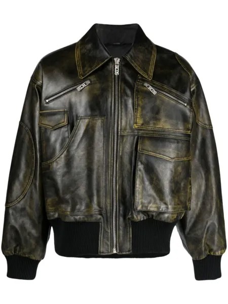 Gcds бомбер Workwear Rub-Off, черный