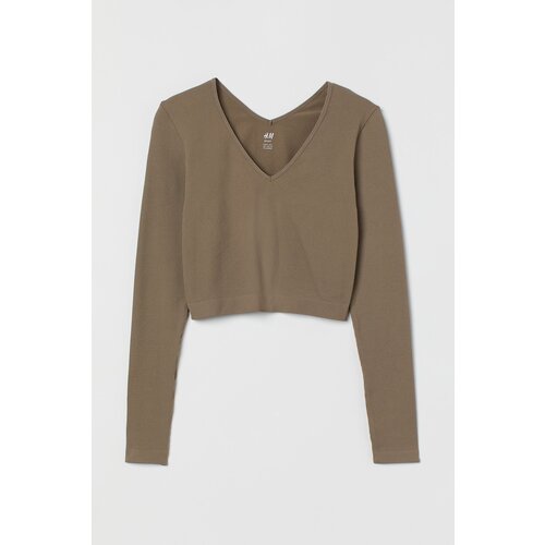 Лонгслив H&M, размер M, бежевый