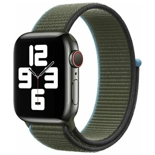 Ремешок Apple для смарт-часов Apple Watch 44mm Inverness Green Sport Loop (Зелёные холмы), нейлоновый