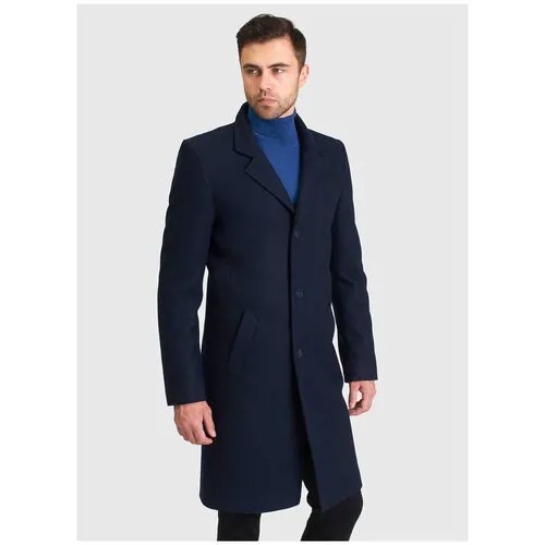 Пальто мужское 48, каляев, размер 58, синий