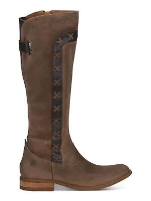 BORN Женские коричневые кожаные ботинки с поддержкой свода стопы Albi Comfort Albi с круглым носком и застежкой-молнией 6.5