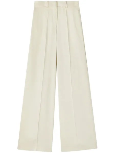 Jil Sander широкие брюки строгого кроя, нейтральный цвет