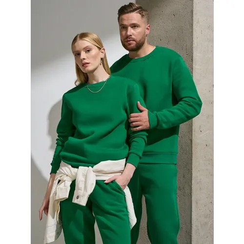 Свитшот Uzcotton Premium, размер 44-46\S, , зеленый